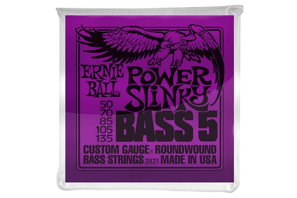 Ernie Ball 2821 Nickel Wound 5 corde Power Slinky 50-135