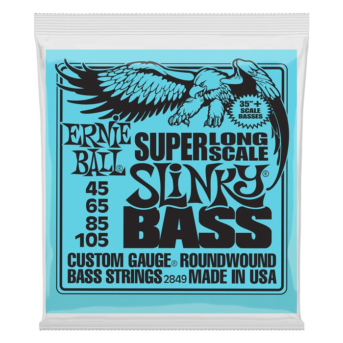 Ernie Ball 2849 Nickel Wound 4 corde scala Super Lunga 45-105