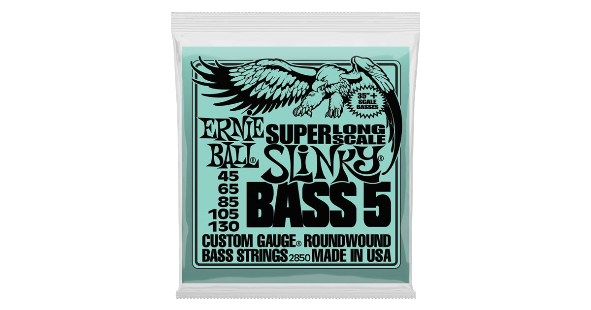 Ernie Ball 2850 Nickel Wound 5 corde Scala Super Lunga 45-130