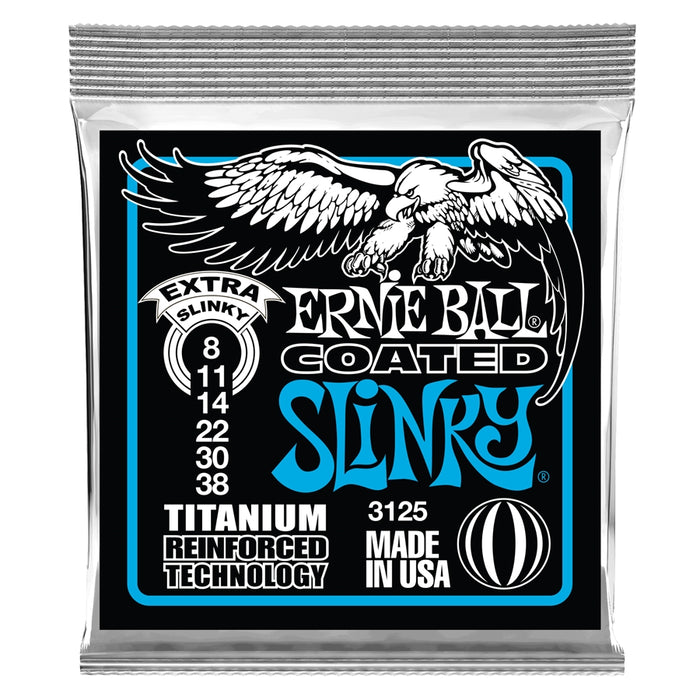 Ernie Ball 3125 RPS Coated Titanium Extra Slinky 8-38