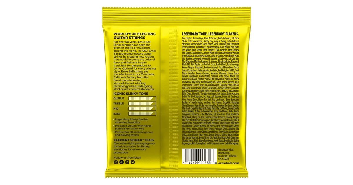 Ernie Ball 3627 Beefy Slinky Nckl Wnd 3 Pk 11 54