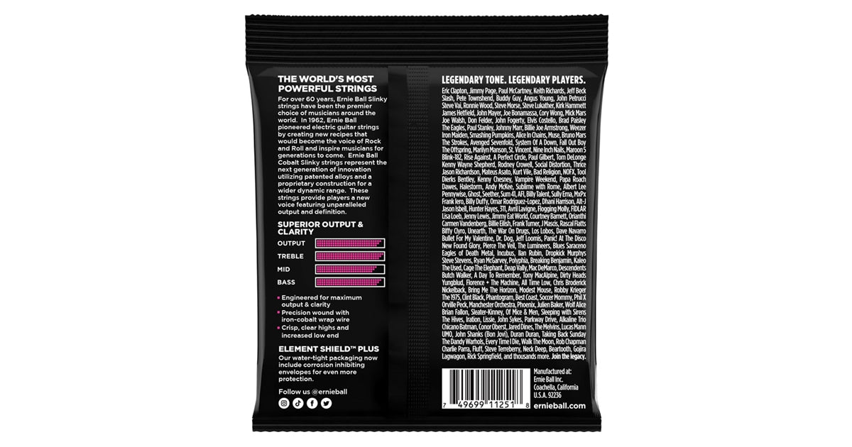 Ernie Ball 3723 Super Slinky Cobalt 3 Pk 9 42