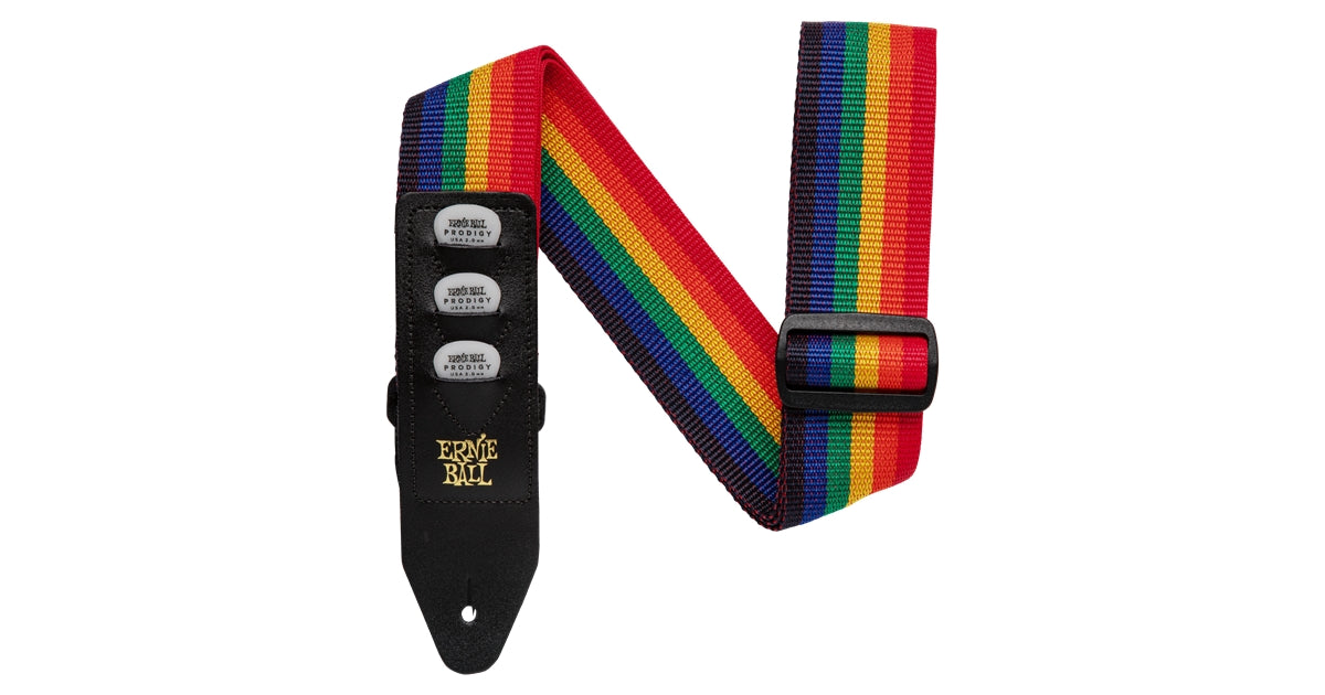 Ernie Ball 4188 Pickholder Strap Rainbow