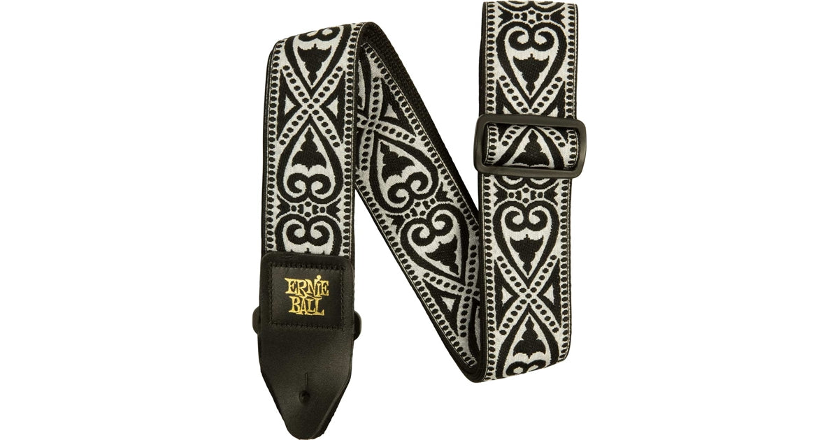 Ernie Ball 5345 Black Heart Jacquard Strap