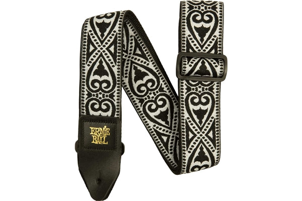 Ernie Ball 5345 Black Heart Jacquard Strap