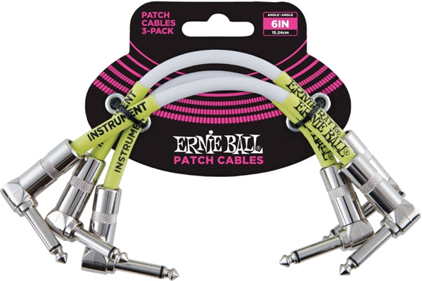 Ernie Ball 6051 Cavo Patch White 15 cm 3 pz