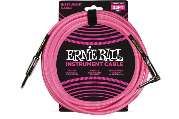 Ernie Ball 6065 Cavo Braided Neon Pink 7,62 m