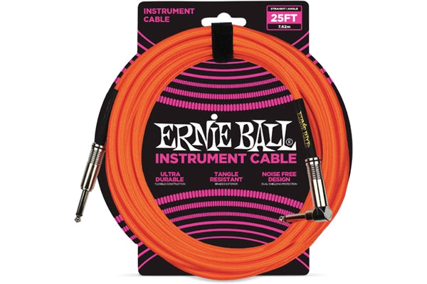 Ernie Ball 6067 Cavo Braided Neon Orange 7,62 m