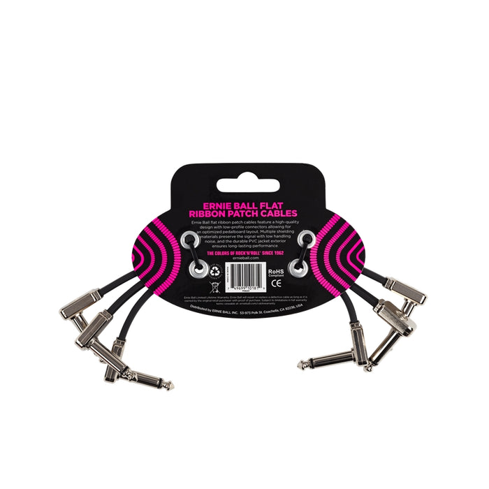 Ernie Ball 6221 Flat Ribbon Patch Cable 15,24 cm Pacco da 3