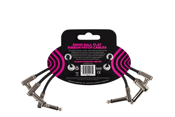 Ernie Ball 6221 Flat Ribbon Patch Cable 15,24 cm Pacco da 3