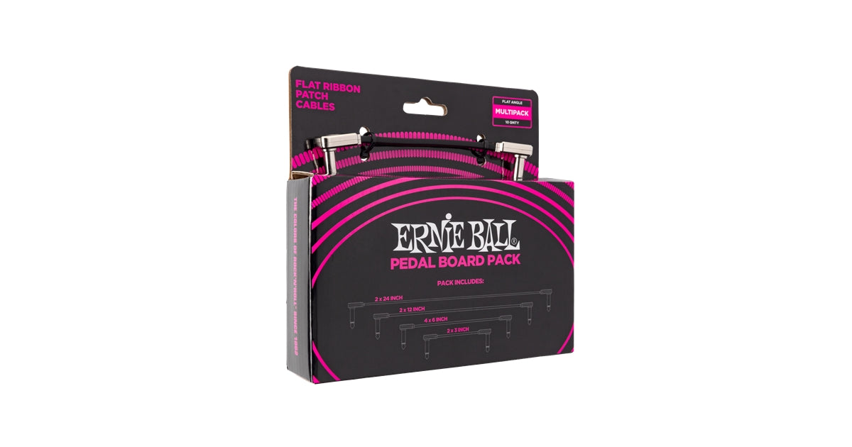 Ernie Ball 6224 Flat Ribbon Patch Cables Multi-Pack