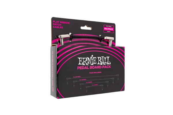 Ernie Ball 6224 Flat Ribbon Patch Cables Multi-Pack