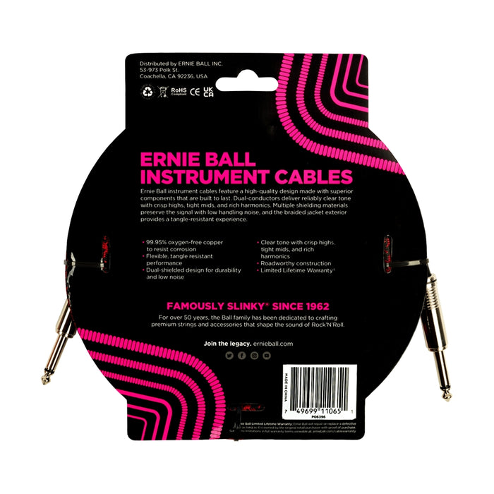 Ernie Ball 6396 Braided Straight Straight 5.5m