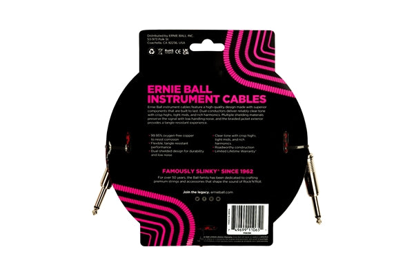 Ernie Ball 6396 Braided Straight Straight 5.5m