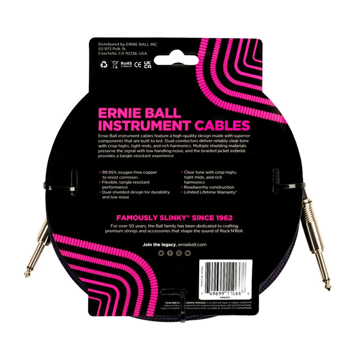 Ernie Ball 6397 Braided Straight Straight 7.6m