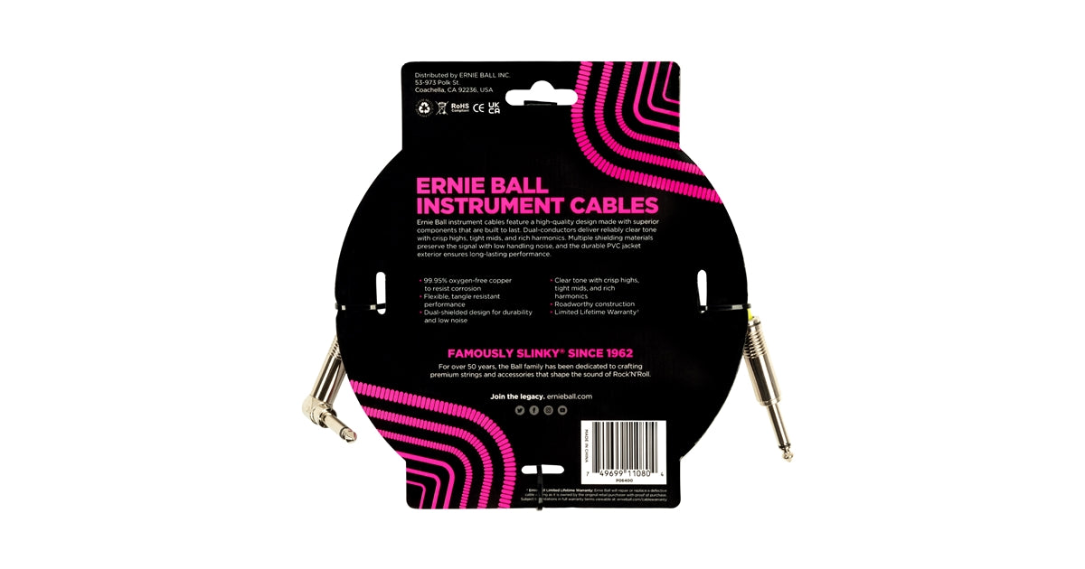 Ernie Ball 6400 PVC Straight Angle 4.5m