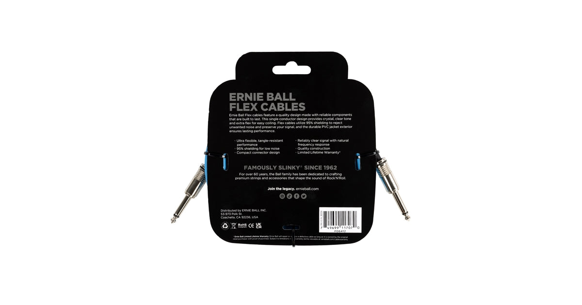 Ernie Ball 6412 Flex Cable Blue 3m