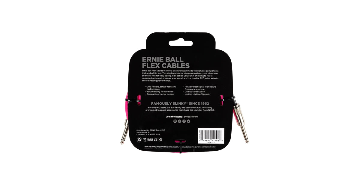 Ernie Ball 6413 Flex Cable Pink 3m