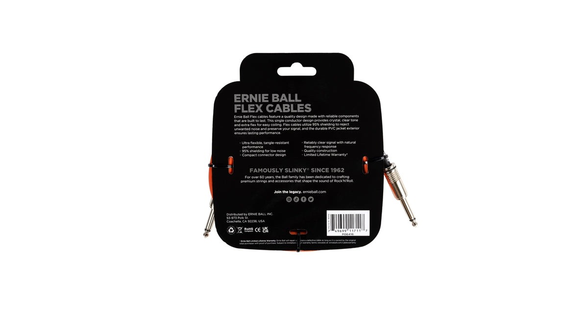 Ernie Ball 6416 Flex Cable Orange 3m