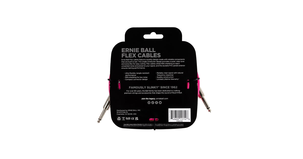 Ernie Ball 6418 Flex Cable Pink 6m