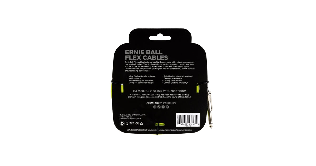 Ernie Ball 6419 Flex Cable Green 6m