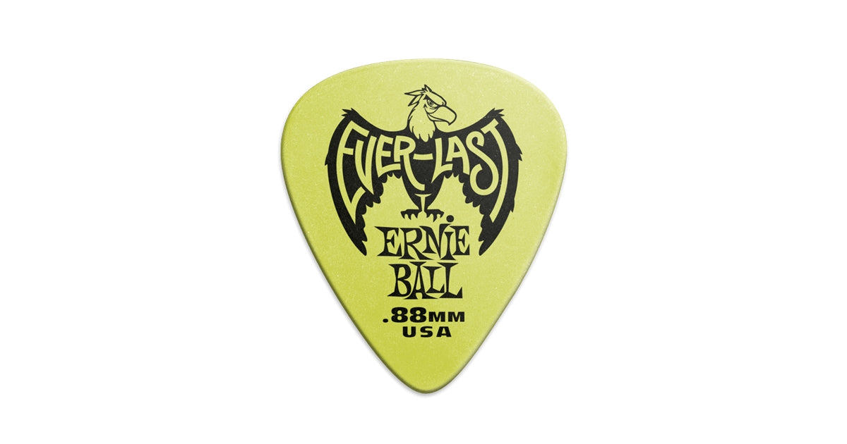 Ernie Ball Plettri Everlast Green 0.88mm Busta da 12