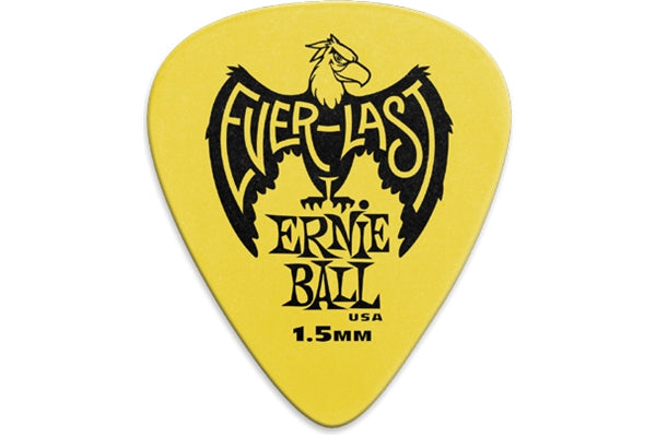 Ernie Ball 9195 Plettri Everlast Yellow 1.5mm Busta da 12