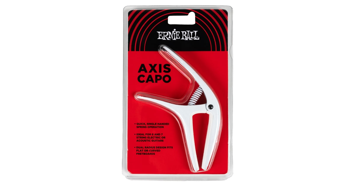 Ernie Ball 9616 Axis Dual Radius Capo White