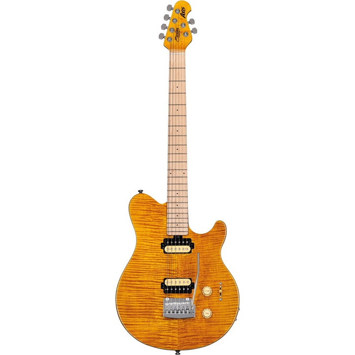 Sterling by Music Man Axis Flame Maple Top Trans Gold