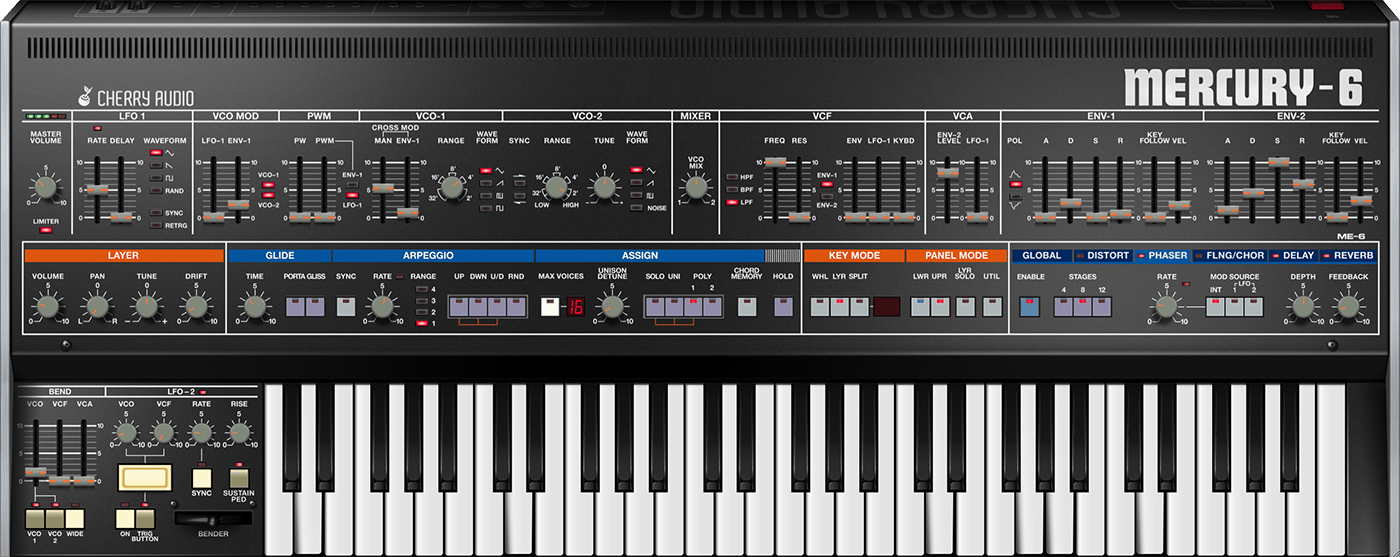 Cherry Audio CA Mercury-6 Synthesizer