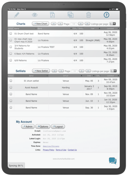 Drum Chart Builder 2 Year Subscription